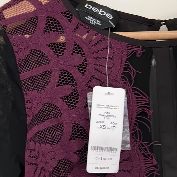 BEBE Melania lace romper NWT - Picture 3 of 4